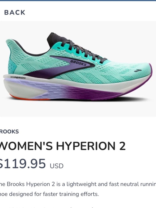 Brooks Shoes - Brooks Women's Hyperion 2 Running Shoe - Teal, Purple, Black